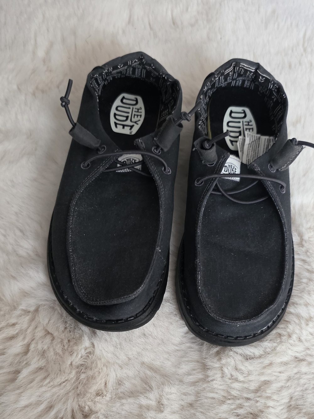 Hey Dude Black Men's/Unisex Moccasin-Style Casual Slip-Ons